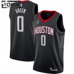 Maillot NBA Houston Rockets Jalen Green 0 Jordan 2022-23 Statement Edition Noir Swingman - Enfant